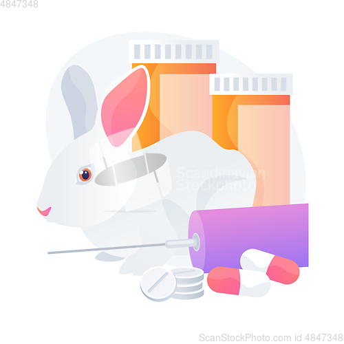 Image of Animal lab tests vector concept metaphor