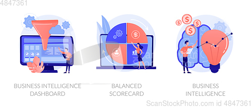 Image of Performance metrics vector concept metaphors