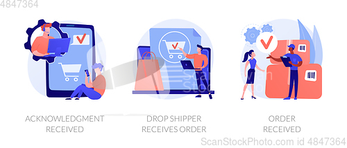 Image of Order processing vector concept metaphors