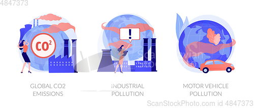 Image of Polluting energy vector concept metaphors