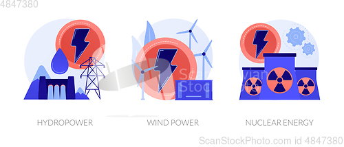 Image of Renewable energy vector concept metaphors.