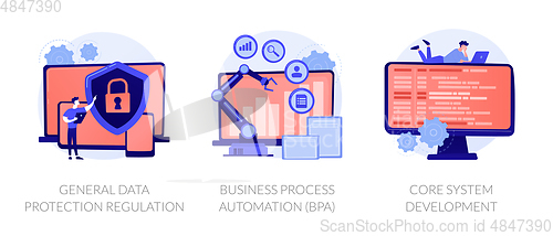 Image of Information management vector concept metaphors