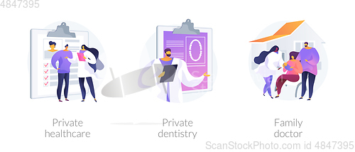 Image of Private medical services abstract concept vector illustrations.