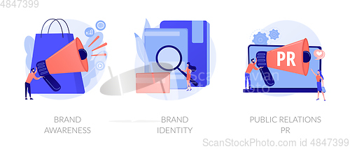 Image of Brand reputation vector concept metaphors.