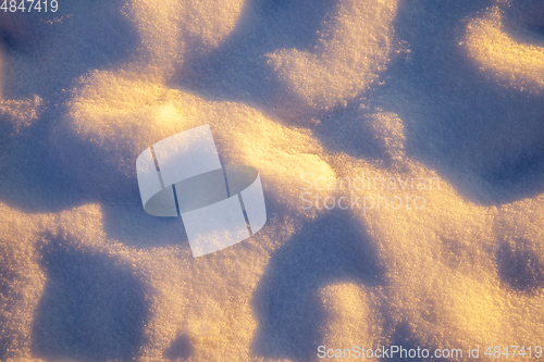 Image of Snow at sunset