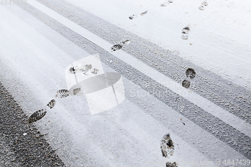 Image of Snow drifts in winter