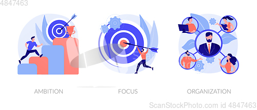 Image of Business determination and development vector concept metaphors.