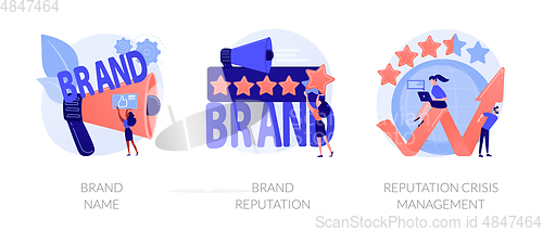 Image of Brand awareness vector concept metaphors.