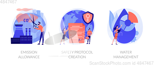 Image of Controlling pollution vector concept metaphors