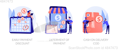 Image of Payment programs vector concept metaphors.