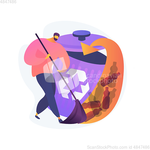 Image of Recycling plastic bottles vector concept metaphor