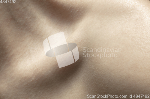 Image of Texture of human skin. Close up of well-kept caucasian human body