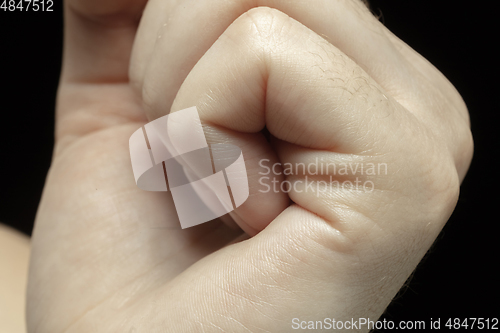 Image of Texture of human skin. Close up of well-kept caucasian human body