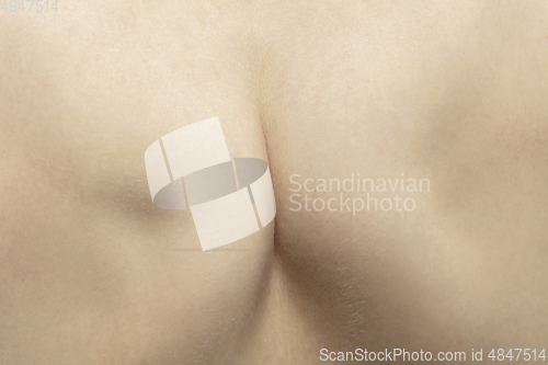 Image of Texture of human skin. Close up of well-kept caucasian human body