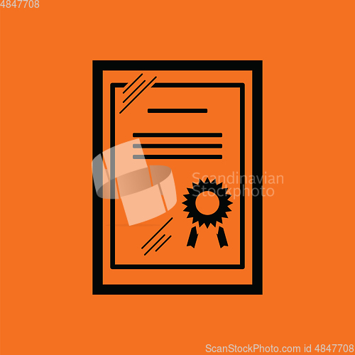 Image of Certificate under glass icon