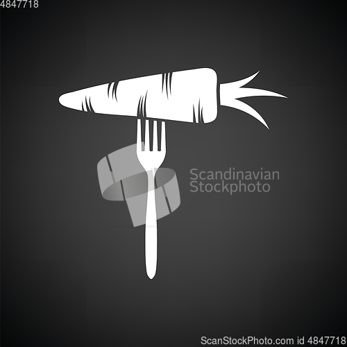 Image of Diet carrot on fork icon