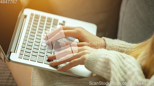 Image of Happy loving family, mother and daughter spending time together at home