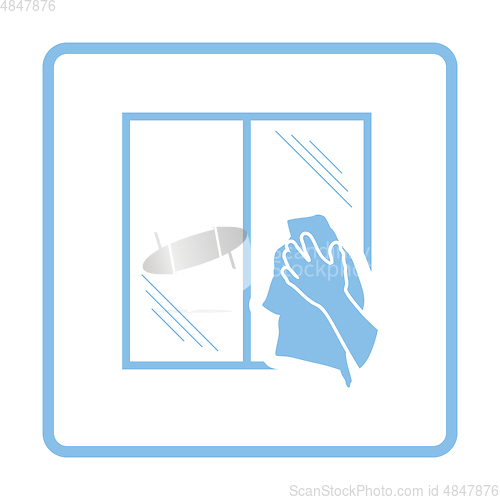 Image of Hand wiping window icon