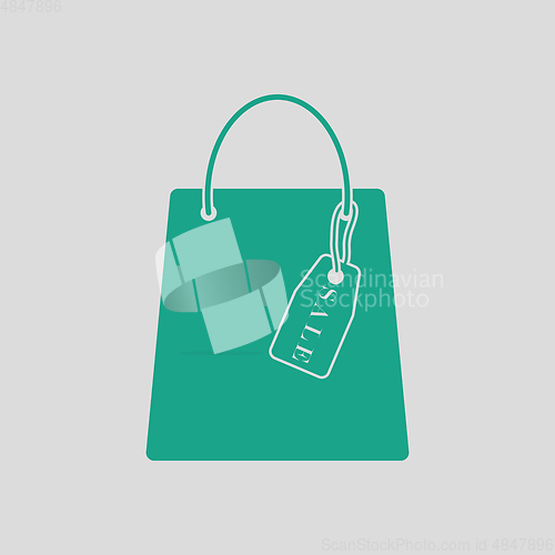 Image of Shopping bag with sale tag icon