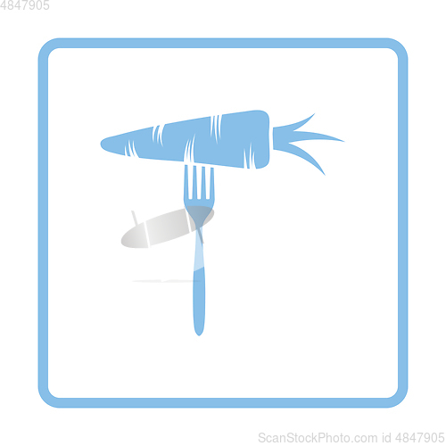 Image of Diet carrot on fork icon