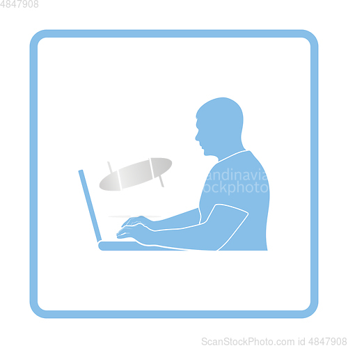 Image of Writer at the work icon