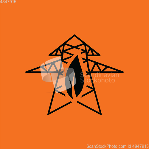 Image of Electric tower leaf icon