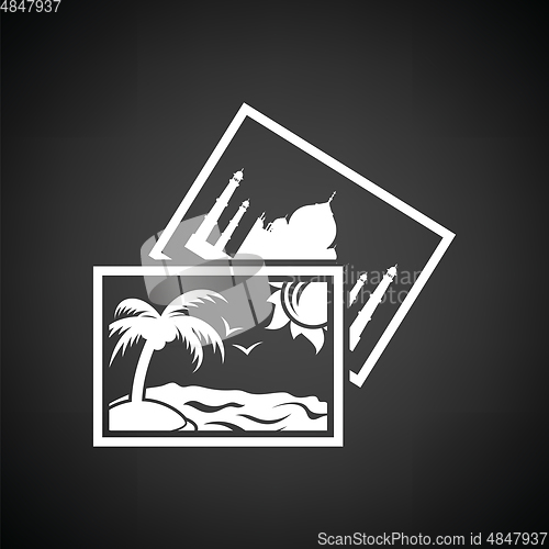 Image of Two travel photograph icon