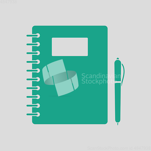 Image of Exercise book with pen icon