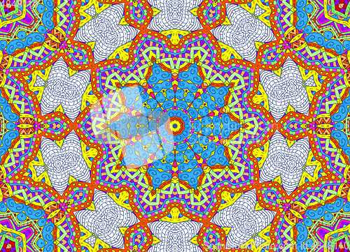 Image of Abstract half-painted outline pattern