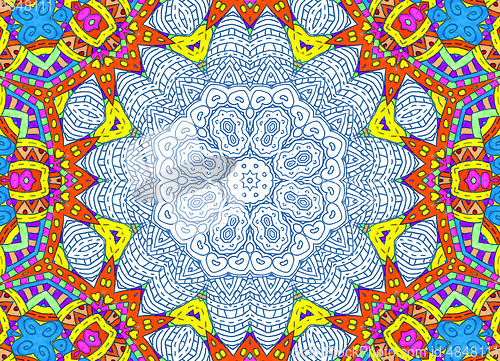Image of Abstract half-painted outline pattern