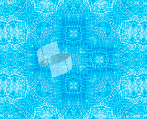 Image of Blue background with abstract concentric pattern 