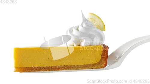 Image of piece of lemon tart