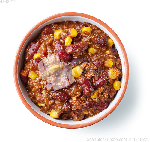 Image of bowl of chili con carne