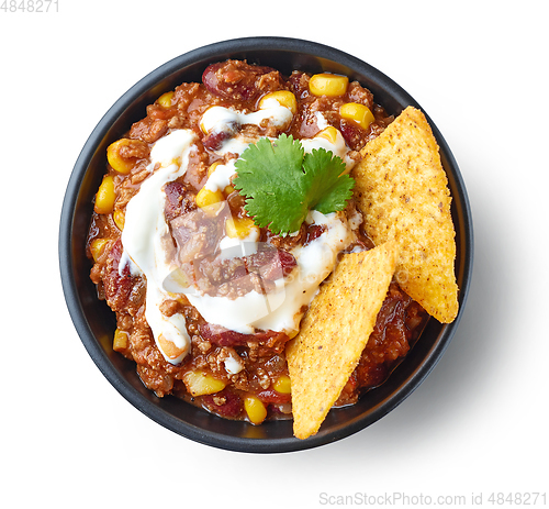 Image of bowl of chili con carne