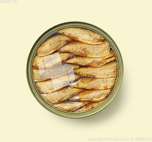 Image of canned smoked sprats in oil