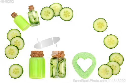 Image of Fresh Cucumber for Natural Beauty Treatment 