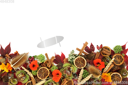 Image of Harvest Festival Background Border for Autumn