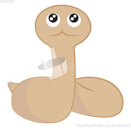 Image of Sad snake vector or color illustration