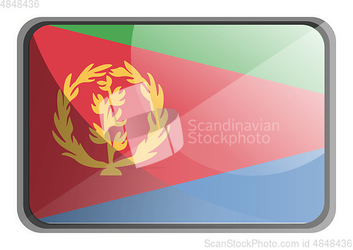 Image of Vector illustration of Eritrea flag on white background.