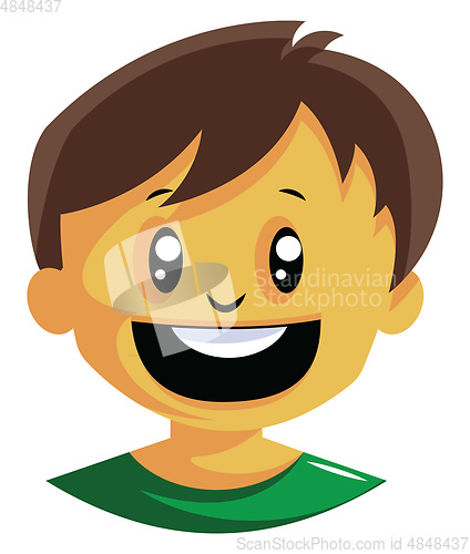 Image of Very happy little boy illustration vector on white background