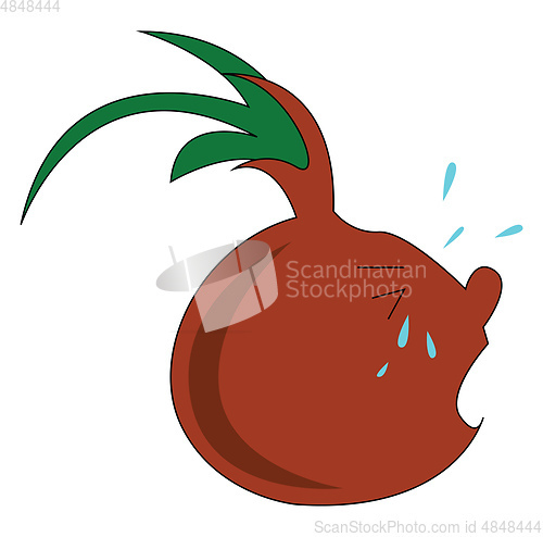 Image of Drawing of crying onion 