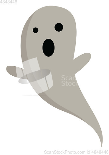 Image of A grey ghost vector or color illustration