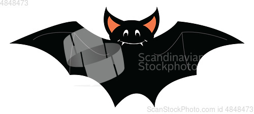 Image of A happy bat, vector color illustration.
