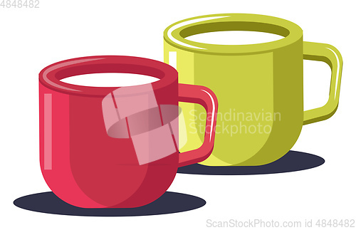 Image of Tea Cups vector color illustration.