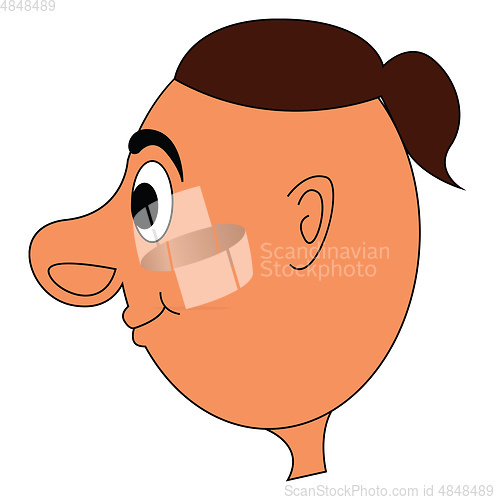 Image of Big nose man vector or color illustration