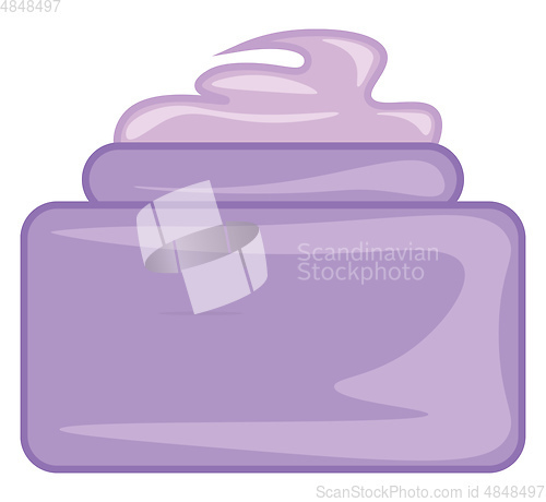 Image of A purple container of face cream vector or color illustration