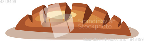 Image of Chocolate Cake vector color illustration.