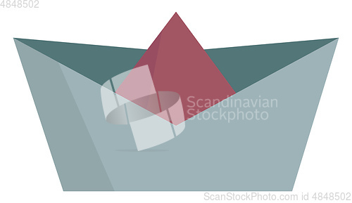 Image of Cartoon multi-colored paper boat vector or color illustration