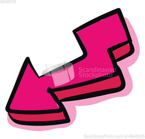 Image of A pink arrow click cursor mouse pointer icon vector or color ill