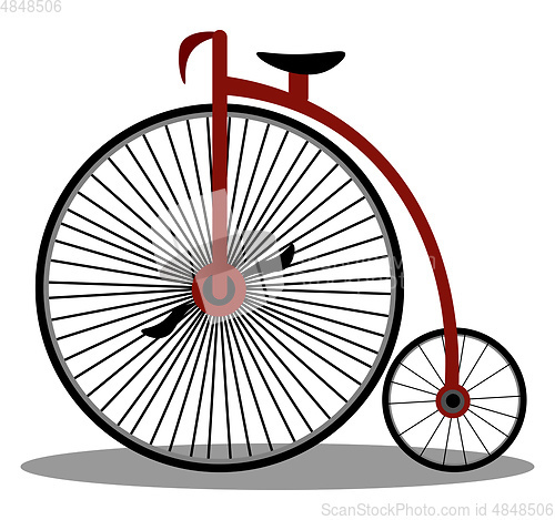 Image of Traditional bicycle vector or color illustration